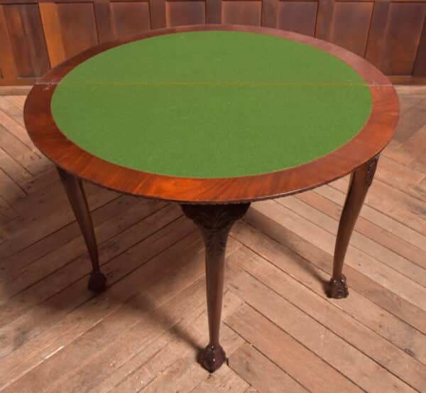 Victorian Mahogany Demi Lune Card Table SAI2527 - Image 8