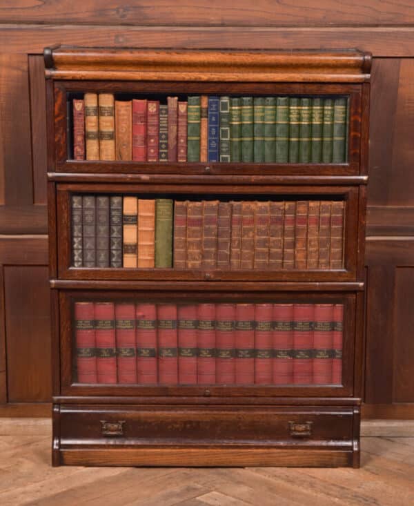 3 Sectional Globe Wernicke Oak Bookcase SAI2535