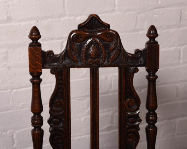 Pair Of Oak Hall Chairs SAI1228 - Image 16