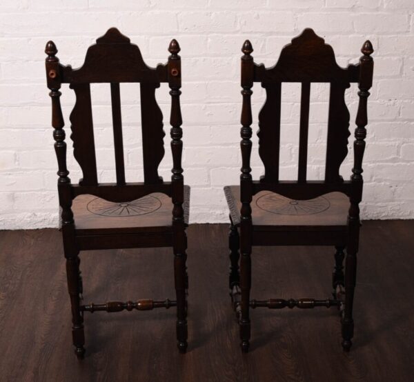 Pair Of Oak Hall Chairs SAI1228 - Image 12