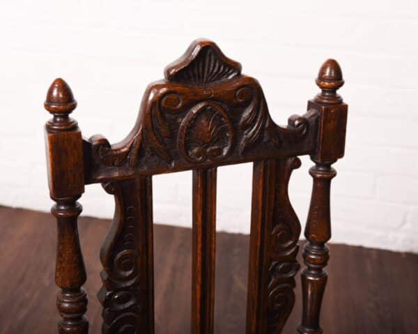 Pair Of Oak Hall Chairs SAI1228 - Image 4