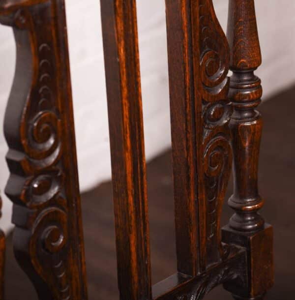 Pair Of Oak Hall Chairs SAI1228 Antique Chairs 11