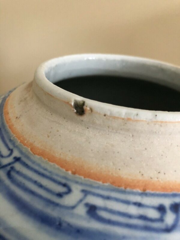 Pair Of Chinese Marriage or Ginger Jars, Double Happiness, Lidded Blue & White blue & white Antique Ceramics 14