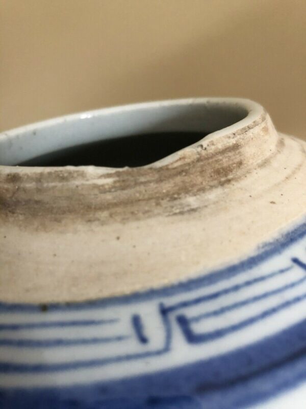 Pair Of Chinese Marriage or Ginger Jars, Double Happiness, Lidded Blue & White blue & white Antique Ceramics 10