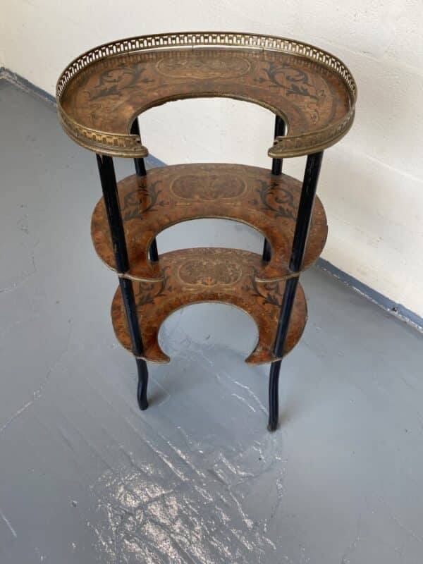 Rare Etagere whatnot display table