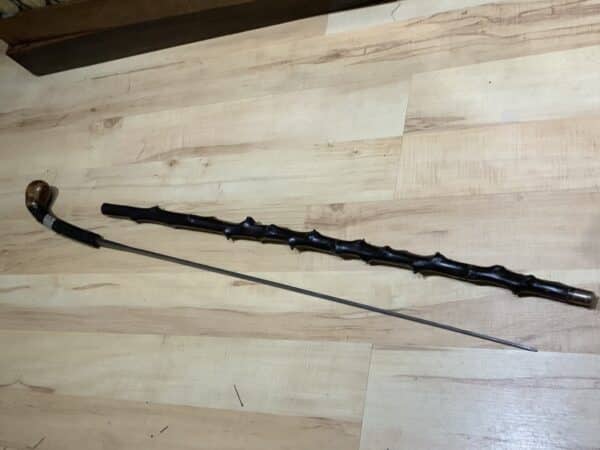Irish Blackthorn officers walking stick sword stick