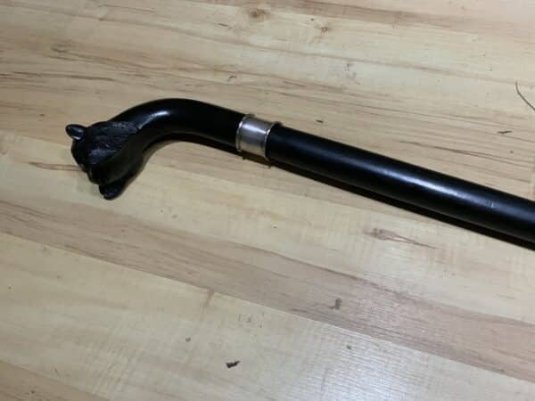 Gentleman’s walking stick sword stick with carved head of a Buffoon - Image 3