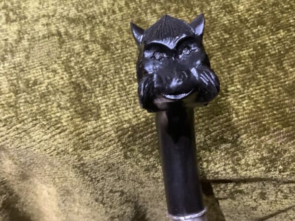 Gentleman’s walking stick sword stick with carved head of a Buffoon - Image 2
