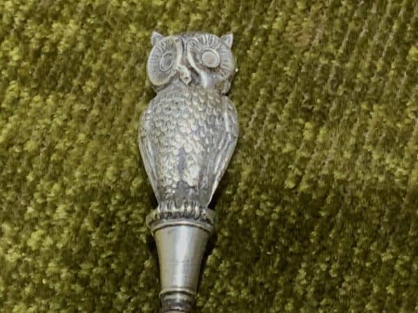 Silver owl double side heads shoehorn Antique Silver 4