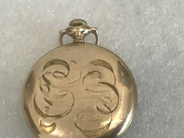 Hamilton pocket watch gold plated case - Image 2