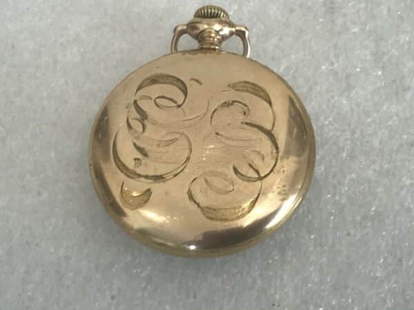 Hamilton pocket watch gold plated case - Image 3