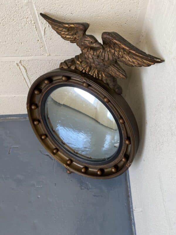 Convex Mirror Regency Style Antique Mirrors 3