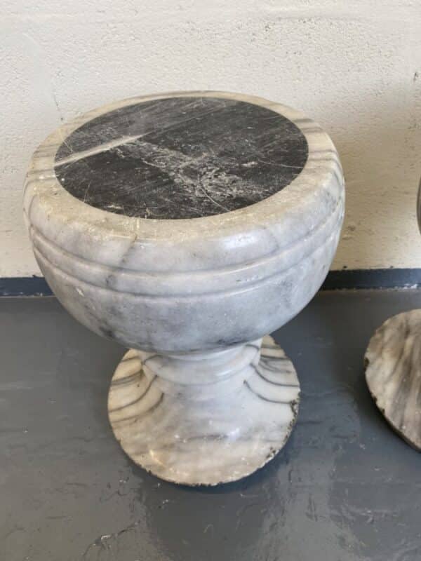 Pair of 19th century marble pedestals Architectural Antiques 4