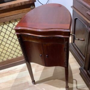 Superb Phonograph record player Shield shaped Mahogany case Antique Cabinets