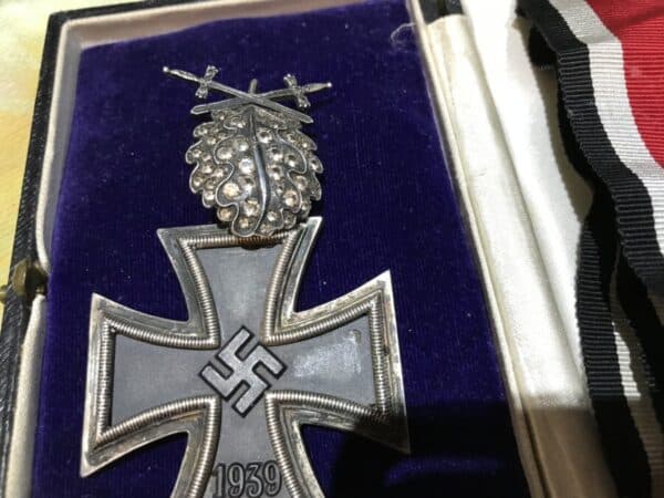 Knights Cross with oak leaves crossed swords with Diamonds - Image 2