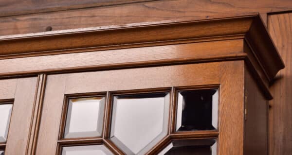 Edwardian Oak Bureau Bookcase SAI2547 - Image 12