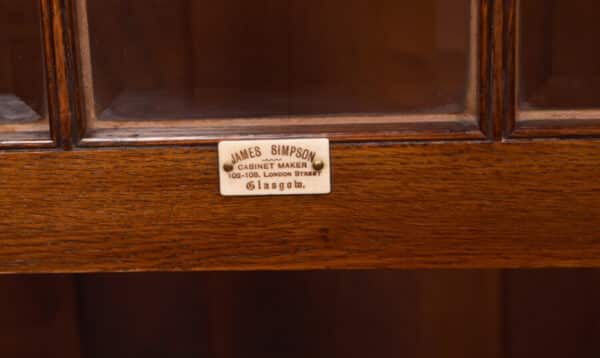 Edwardian Oak Bureau Bookcase SAI2547 - Image 4