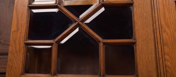 Edwardian Oak Bureau Bookcase SAI2547 - Image 22