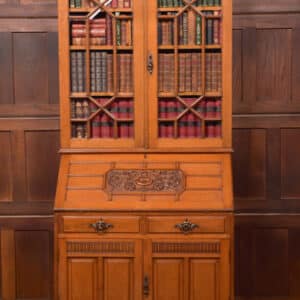Edwardian Oak Bureau Bookcase SAI2547 Antique Bureau