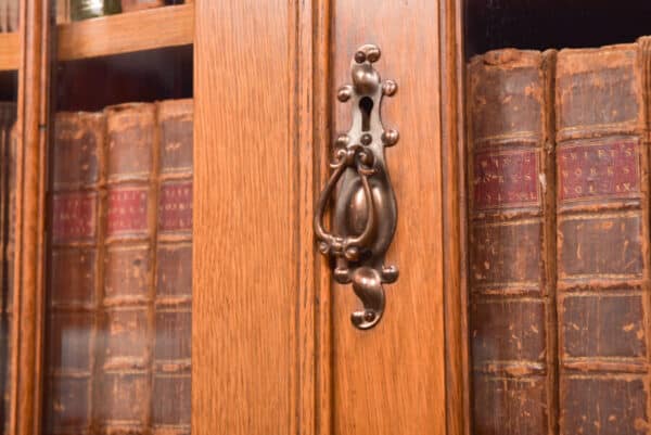 Edwardian Oak Bureau Bookcase SAI2547 - Image 10
