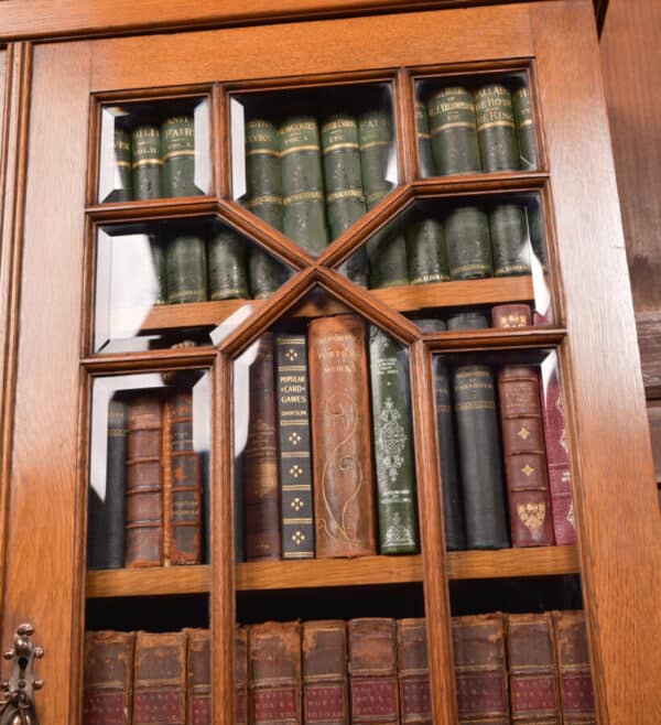 Edwardian Oak Bureau Bookcase SAI2547 - Image 5