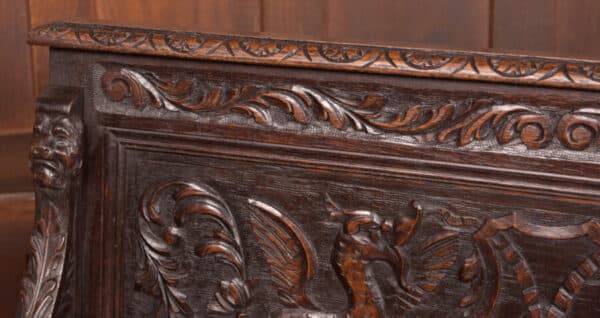 Victorian Oak Hall Bench SAI2552 - Image 4