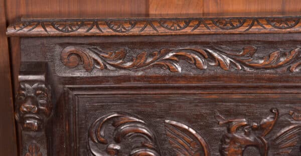 Victorian Oak Hall Bench SAI2552 - Image 12