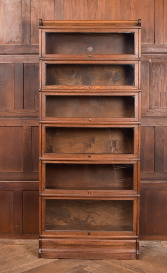 Globe Wernicke Oak 6 Sectional Bookcase SAI2553 Antique Bookcases 5
