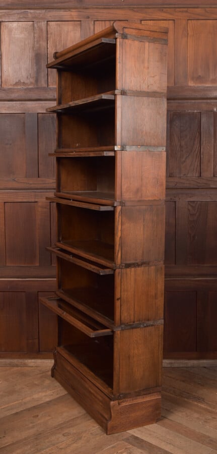 Globe Wernicke Oak 6 Sectional Bookcase SAI2553 Antique Bookcases 20