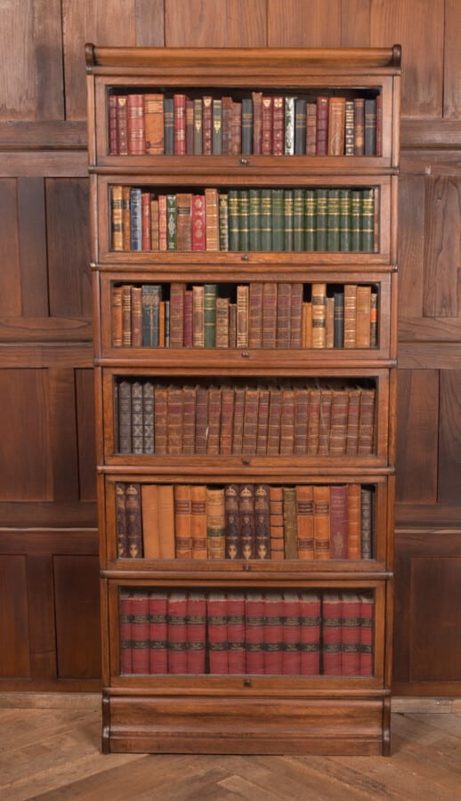 Globe Wernicke Oak 6 Sectional Bookcase SAI2553 Antique Bookcases 15