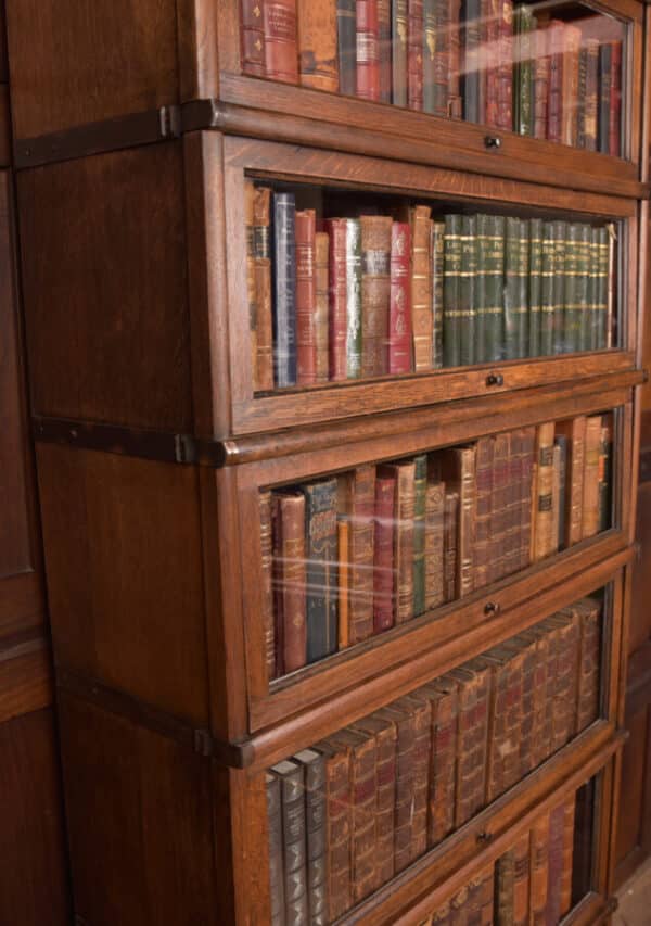 Globe Wernicke Oak 6 Sectional Bookcase SAI2553 Antique Bookcases 13