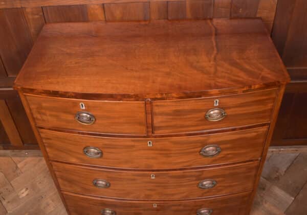 Mahogany 2 Over 3 Bow Front Chest Of Drawers SAI2565 Antique Draws 18