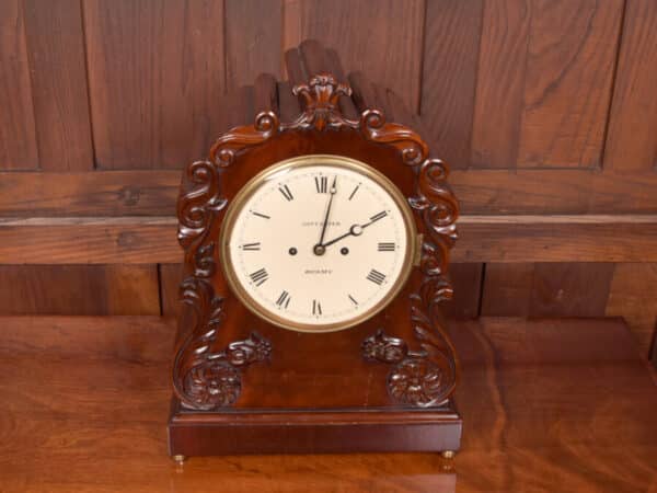 Victorian Mahogany Bracket Clock SAI2559 Antique Clocks 4