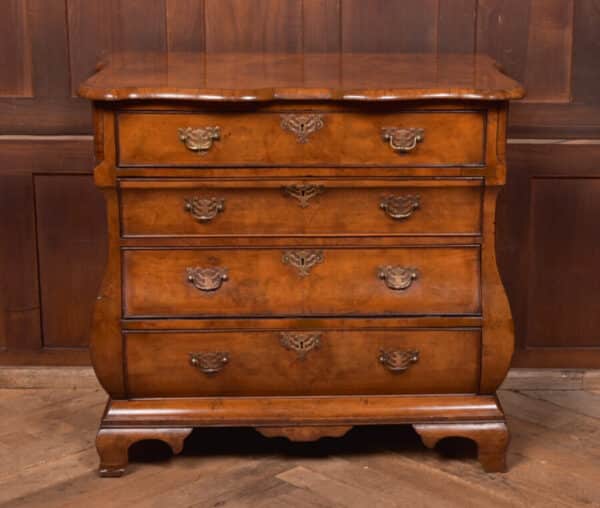 Walnut Dutch Bombe Chest Of Drawers SAI2562