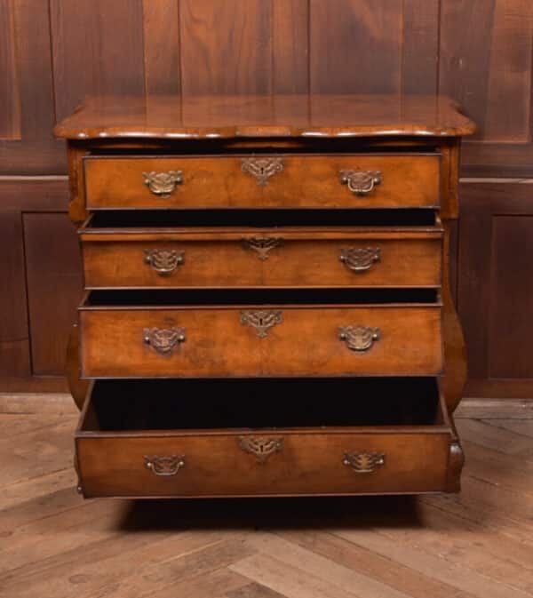 Walnut Dutch Bombe Chest Of Drawers SAI2562 - Image 6