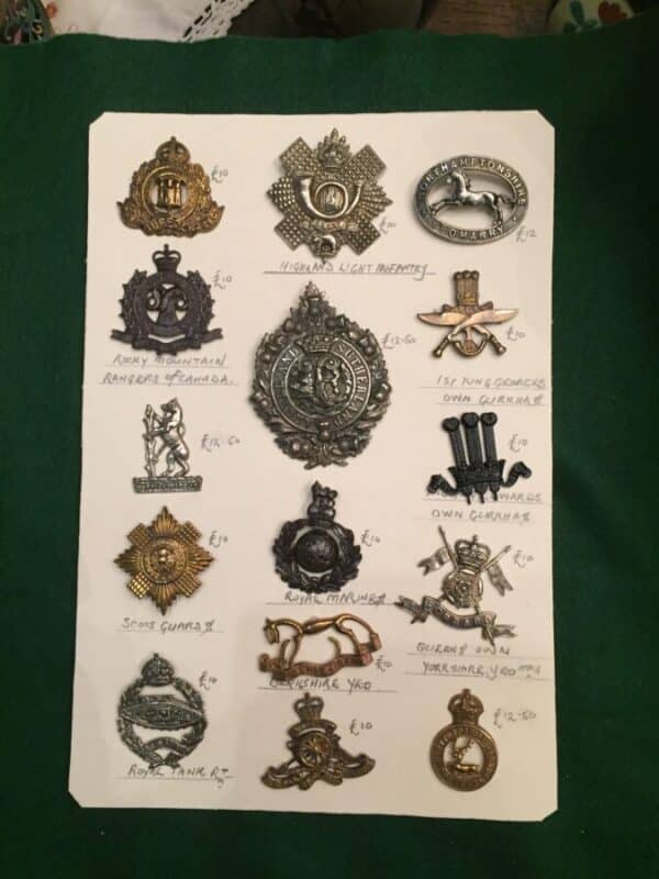 WW1 Metal Military cap badge , 10.00 each cap badge Miscellaneous 5