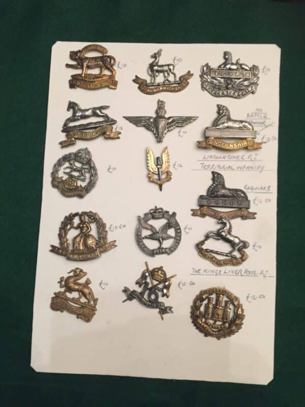 WW1 Metal Military cap badge , 10.00 each cap badge Miscellaneous 6