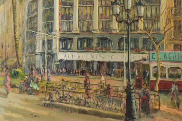 Large Cityscape Painting - Barcelona - Image 4
