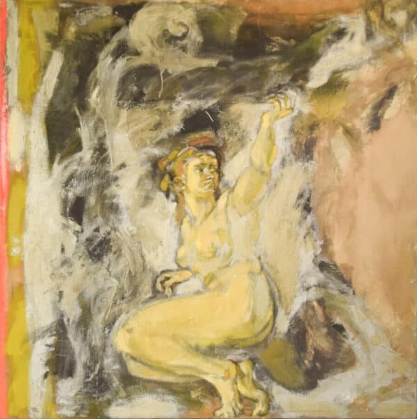 Vicente Vela – Two Large Figurative Expressionist Nude Studies Modern Decorative Antique Art 4