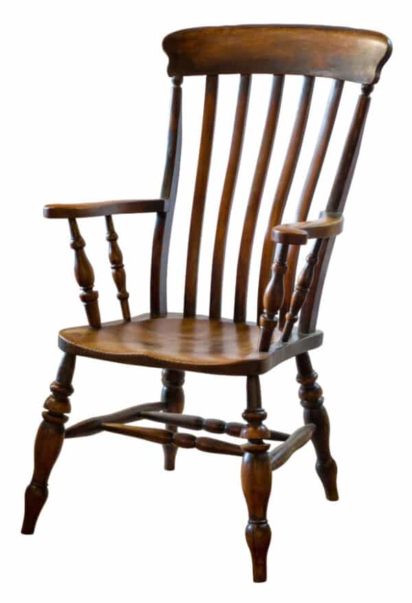 A Good Victorian Slat Back Windsor Armchair Antique Chairs 3