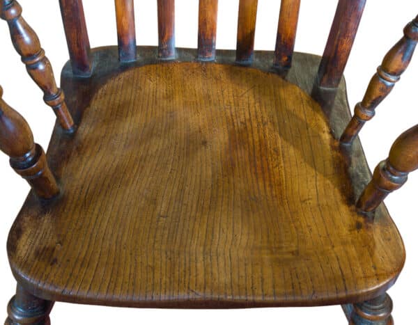 A Good Victorian Slat Back Windsor Armchair - Image 5