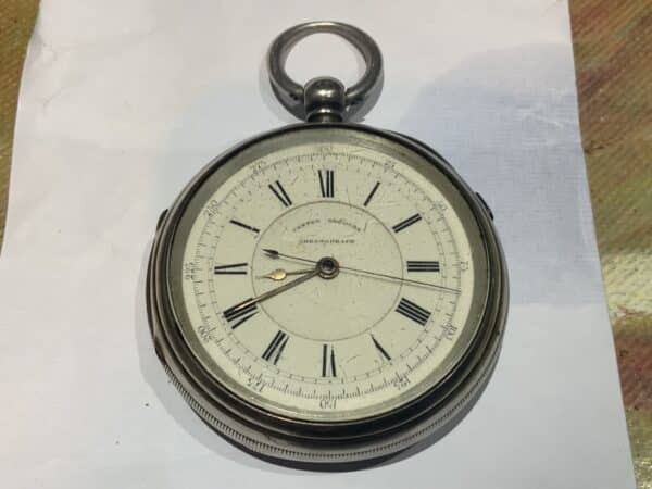 Chronograph Silver cased Coventry pocket watch