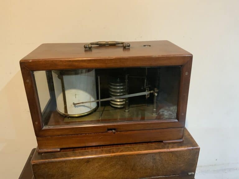 Barograph Short & Mason mahogany cased Scientific Antiques Barograph Short & Mason mahogany cased