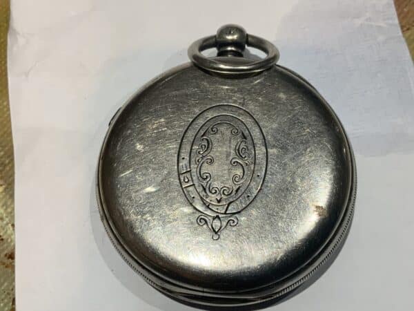 Chronograph Silver cased Coventry pocket watch Antique Clocks 5