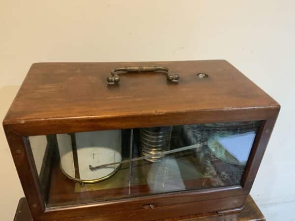 Barograph Short & Mason mahogany cased - Image 3