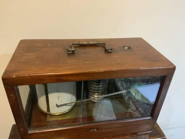 Barograph Short & Mason mahogany cased Scientific Antiques 5