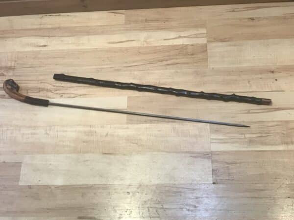 Irish Blackthorn gentleman’s walking stick sword stick Victorian Miscellaneous 7