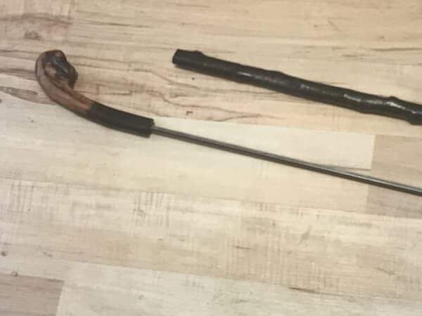 Irish Blackthorn gentleman’s walking stick sword stick Victorian Miscellaneous 8