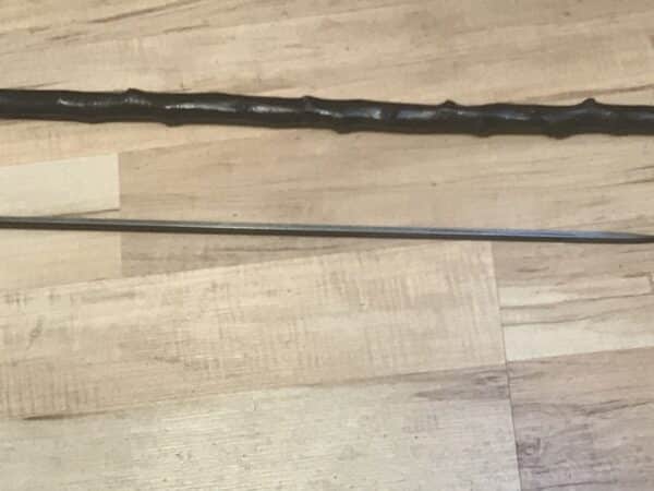Irish Blackthorn gentleman’s walking stick sword stick Victorian - Image 12