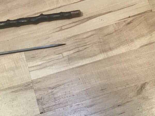 Irish Blackthorn gentleman’s walking stick sword stick Victorian - Image 13